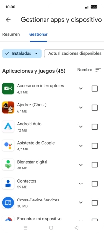 Pulsa la app deseada.