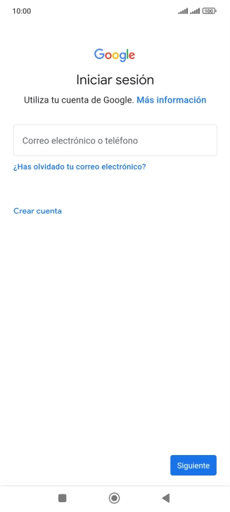 Si no tienes una cuenta de Google, pulsa Crear cuenta y sigue las indicaciones de la pantalla para ver cómo crear una cuenta nueva.