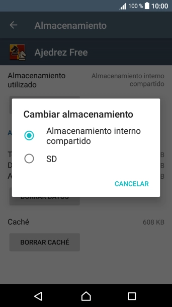 Pulsa el nombre de la tarjeta de memoria.