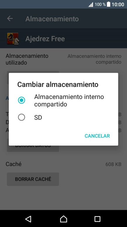 Pulsa el nombre de la tarjeta de memoria.
