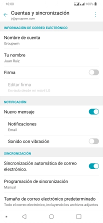 Pulsa el indicador junto a 