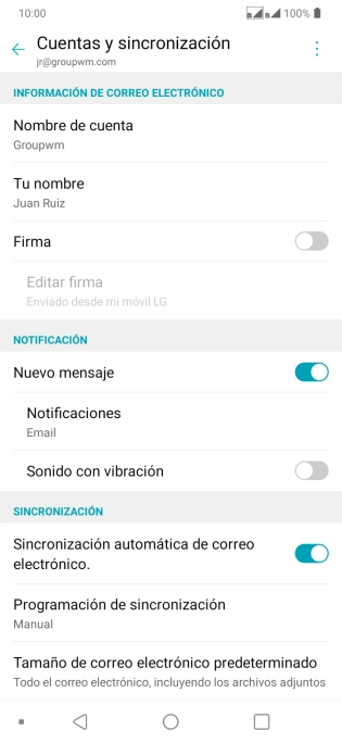 Pulsa el indicador junto a 