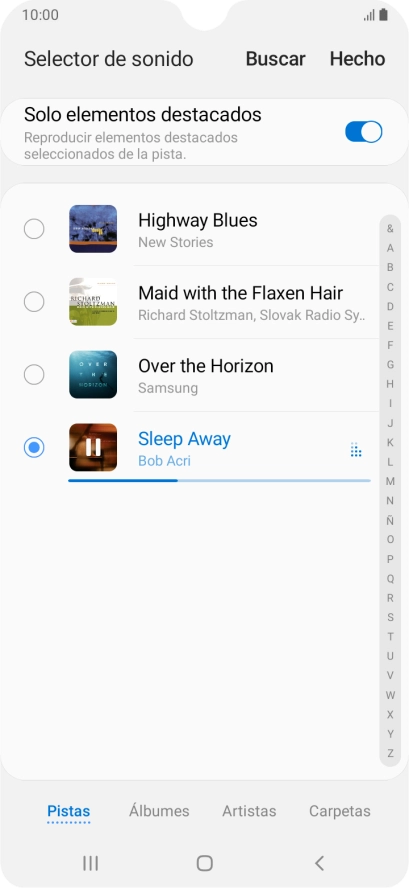 Al encontrar un timbre de llamada de tu gusto, pulsa Hecho.