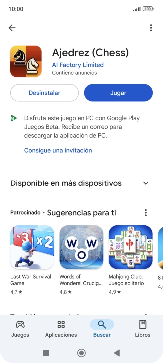 Pulsa la tecla de inicio para terminar y regresar a la pantalla de inicio.