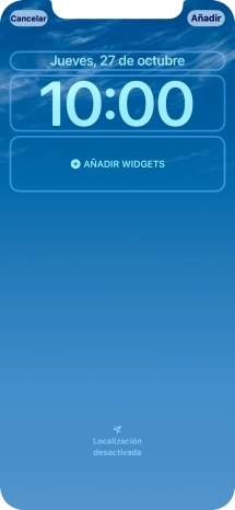 Si deseas personalizar la vista de la fecha en la pantalla de bloqueo, pulsa el widget de la fecha y sigue las indicaciones de la pantalla para seleccionar la vista de widgets deseada.
