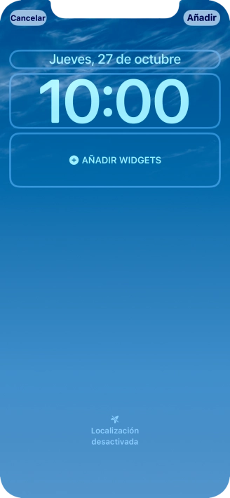 Si deseas personalizar la vista de la fecha en la pantalla de bloqueo, pulsa el widget de la fecha y sigue las indicaciones de la pantalla para seleccionar la vista de widgets deseada.