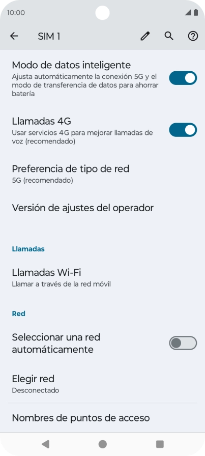 Pulsa el indicador junto a 