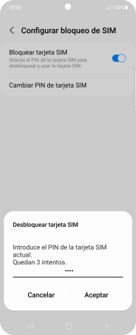 Introduce tu código PIN y pulsa Aceptar.