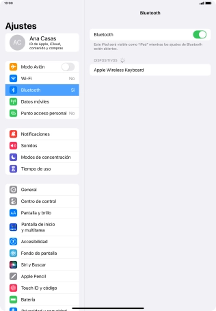 Pulsa el dispositivo Bluetooth deseado y sigue las indicaciones de la pantalla para vincular el dispositivo a la tablet.