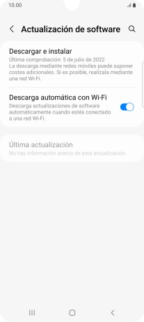 Pulsa Descargar e instalar. Si hay una versión de software nueva disponible, aparecerá ahora en la pantalla. Sigue las indicaciones de la pantalla para actualizar el software del teléfono.