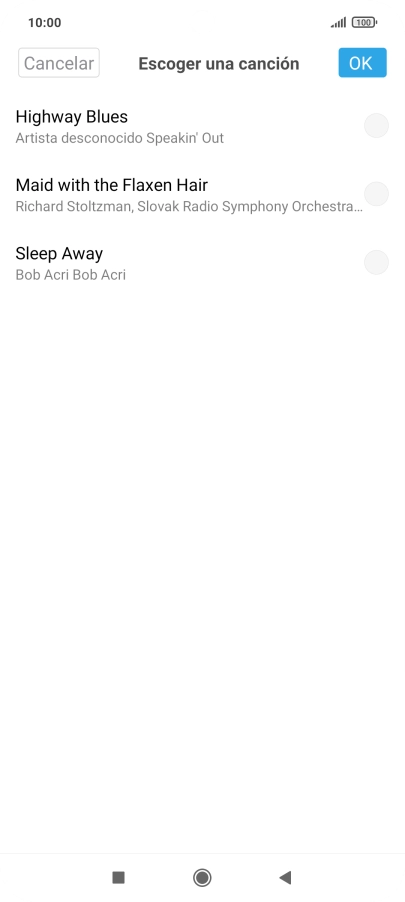 Pulsa los timbres de llamada deseados para escucharlos.