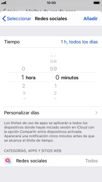 Pulsa Personalizar días.