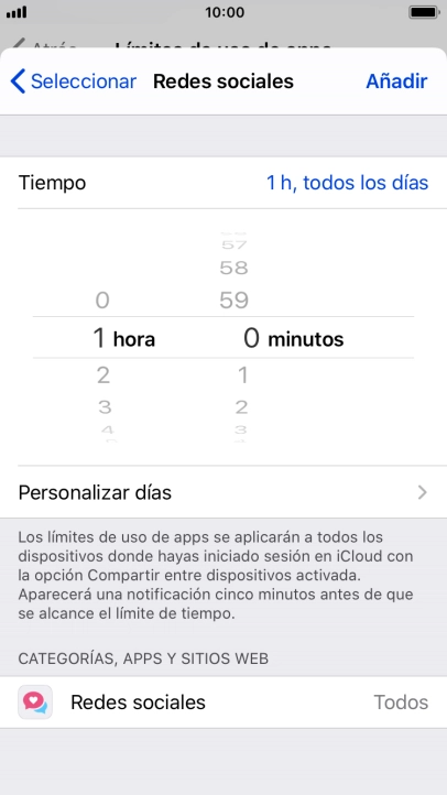Pulsa Personalizar días.