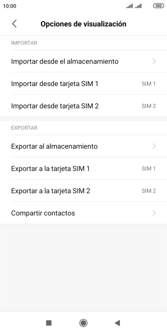 Pulsa Importar desde ‹tarjeta SIM›.