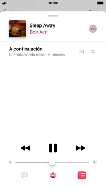 Pulsa el icono de reproducción aleatoria para activar o desactivar la función.