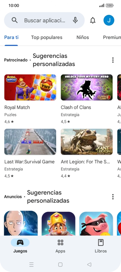 Pulsa el icono de perfil.
