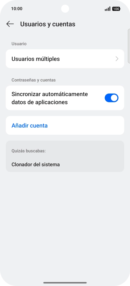 Pulsa Añadir cuenta.