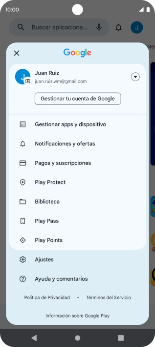 Pulsa Gestionar apps y dispositivo.