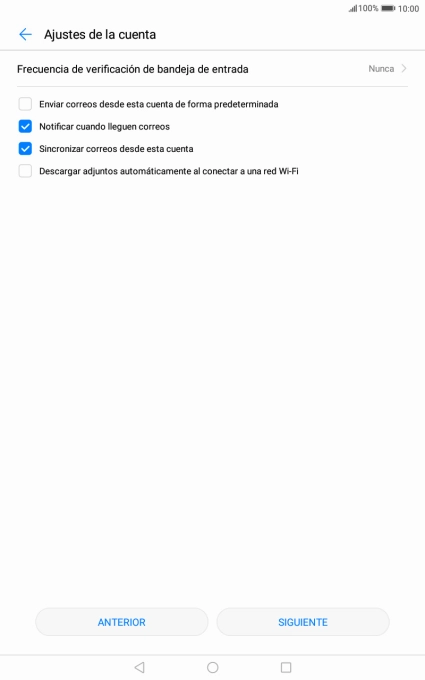 Si aparece en la pantalla esta imagen, tu cuenta de correo electrónico ha sido reconocida y configurada automáticamente. Sigue las indicaciones de la pantalla para introducir más información y terminar la configuración.