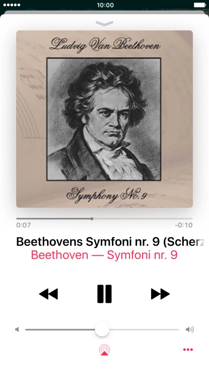 Pulsa la flecha hacia la derecha para ir al archivo de música siguiente.