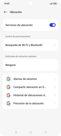 Pulsa Precisión de la ubicación.