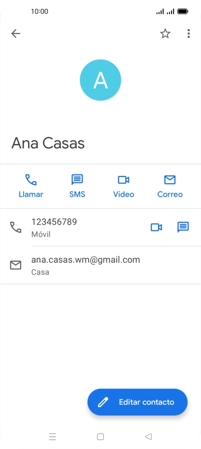 Pulsa el número de teléfono.