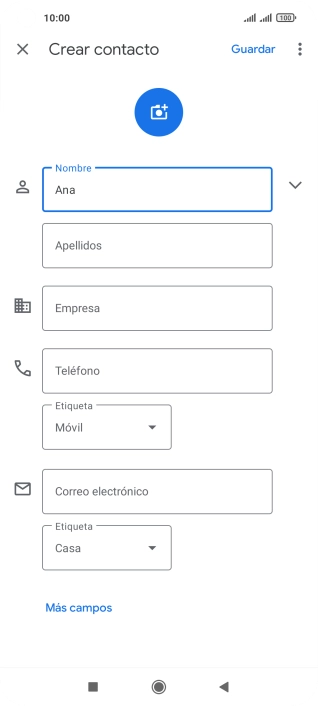 Pulsa Apellidos e introduce el apellido.
