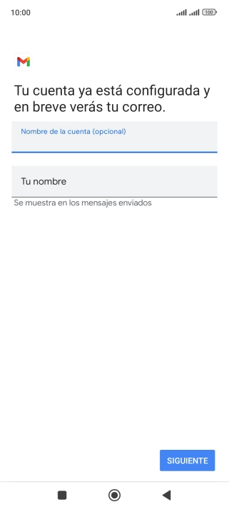 Pulsa Tu nombre e introduce el nombre del remitente.