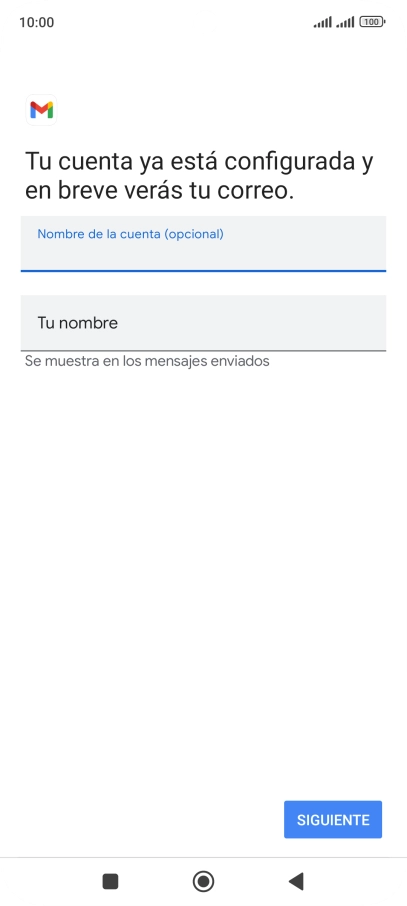 Pulsa Tu nombre e introduce el nombre del remitente.