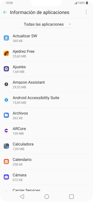 Pulsa la app deseada.