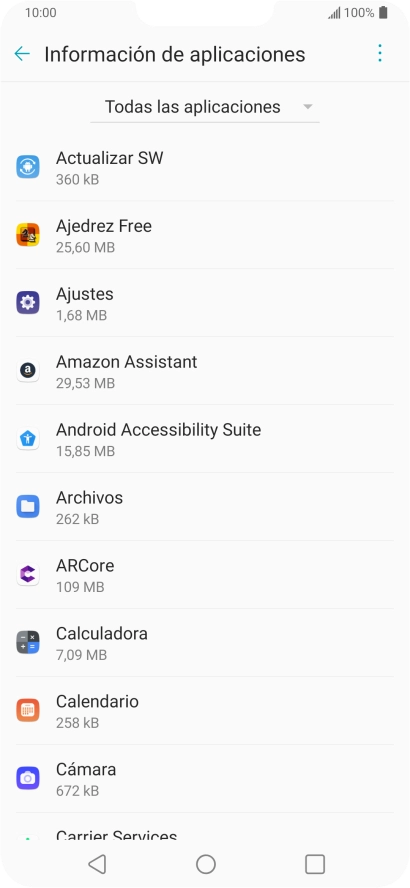Pulsa la app deseada.