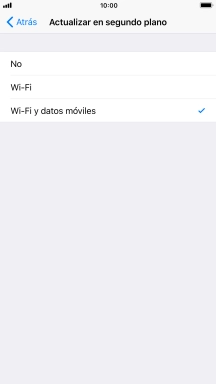 Para desactivar la actualización de apps en ejecución, pulsa No.
