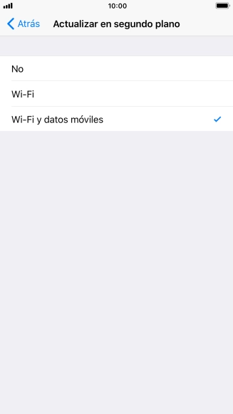 Para desactivar la actualización de apps en ejecución, pulsa No.