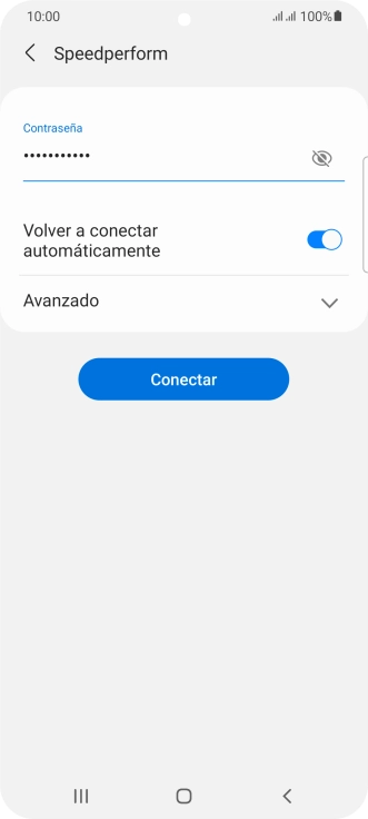 Introduce la contraseña de la red wifi y pulsa Conectar.