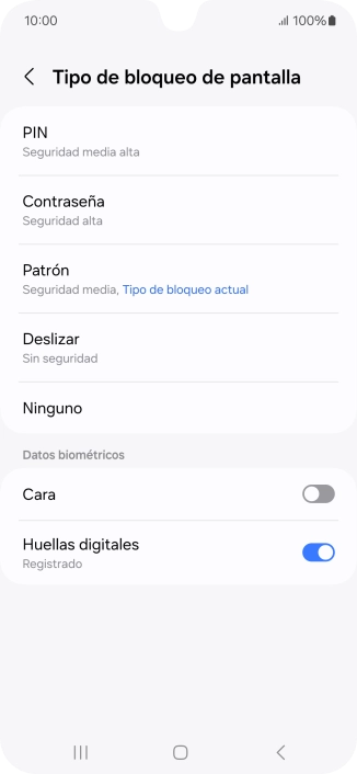 Pulsa Ninguno.