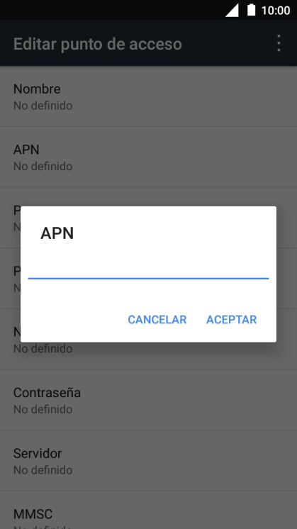 Introduce airtelwap.es y pulsa ACEPTAR.