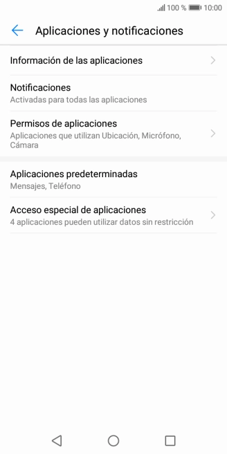 Pulsa Información de las aplicaciones.
