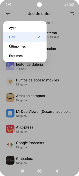 Pulsa el ajuste deseado.