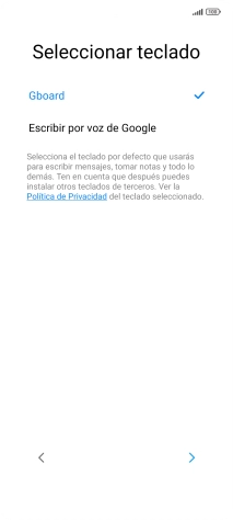 Pulsa la flecha hacia la derecha.