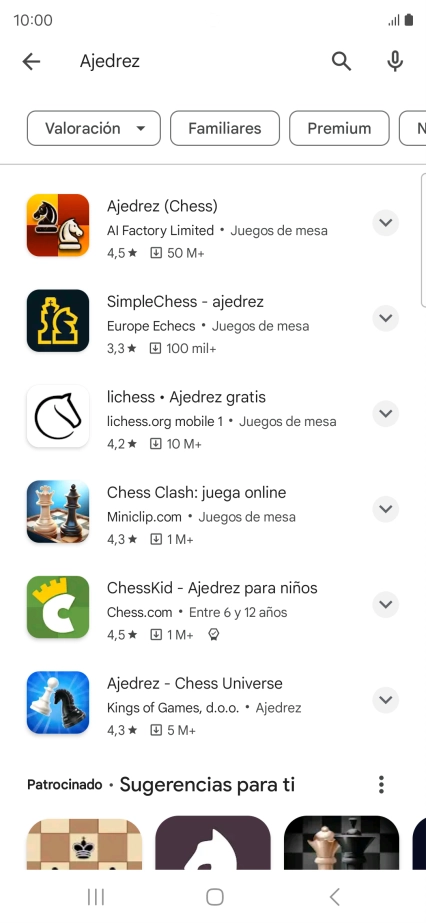 Pulsa la app deseada.