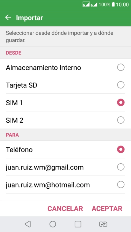 Pulsa Teléfono.
