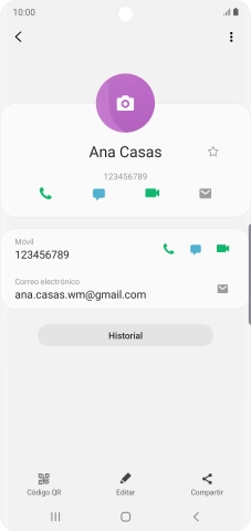 Pulsa el icono de realizar llamadas.