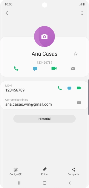 Pulsa el icono de realizar llamadas.