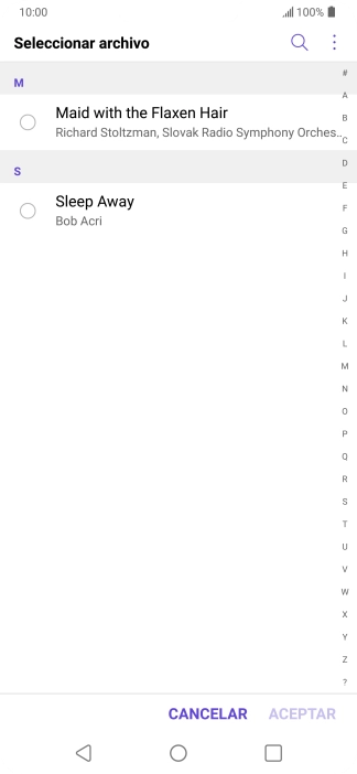 Pulsa los timbres de llamada deseados para escucharlos.
