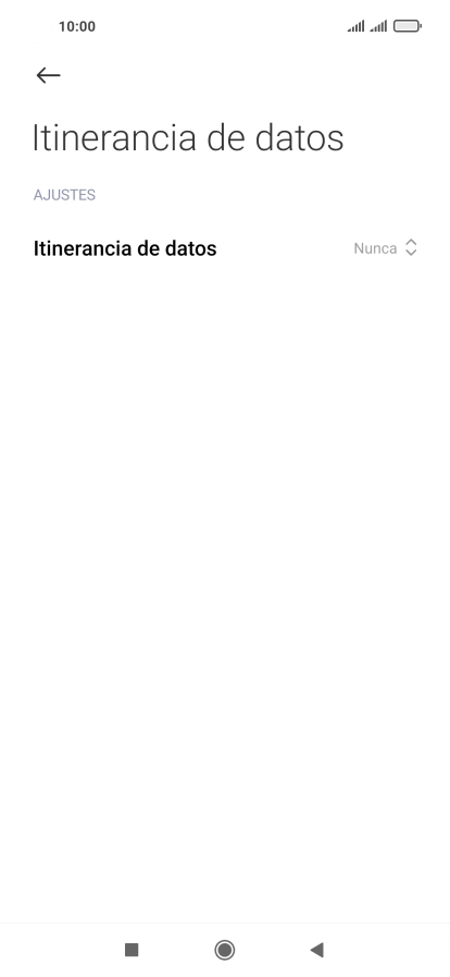 Pulsa Itinerancia de datos.