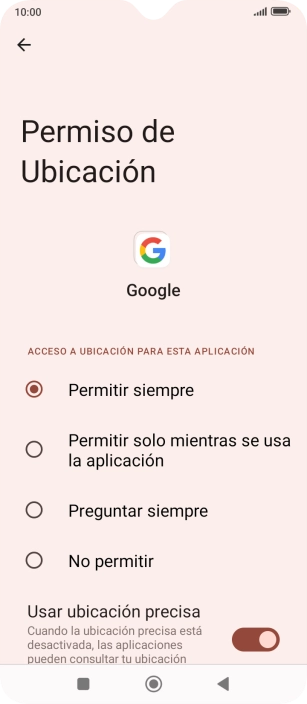Pulsa el ajuste deseado.