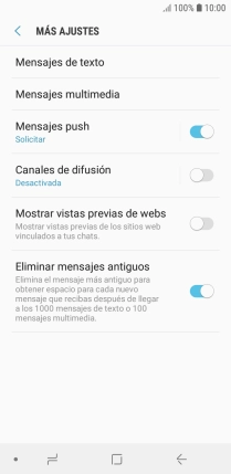 Pulsa Mensajes de texto.