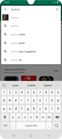 Introduce el nombre del tema o de la app y pulsa el icono de búsqueda.