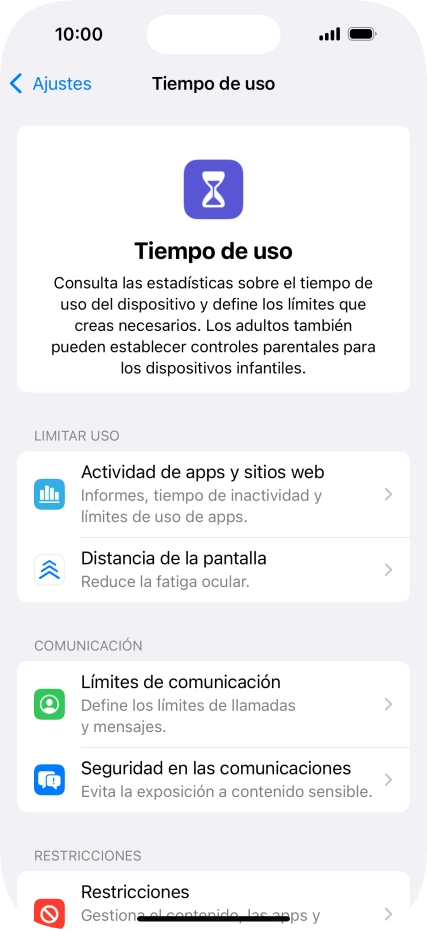 Pulsa Seguridad en las comunicaciones.