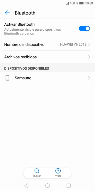 Pulsa el dispositivo Bluetooth deseado y sigue las indicaciones de la pantalla para vincular el dispositivo al teléfono.